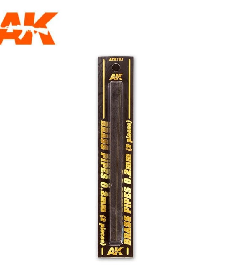 AK Interactive AK9101 BRASS PIPES 0.2mm (2) set