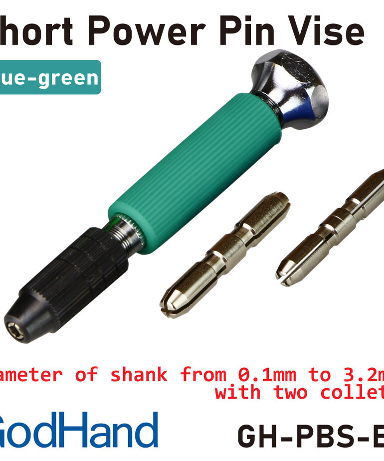 GodHand GodHand Short Power Pin Vise Blue-Green