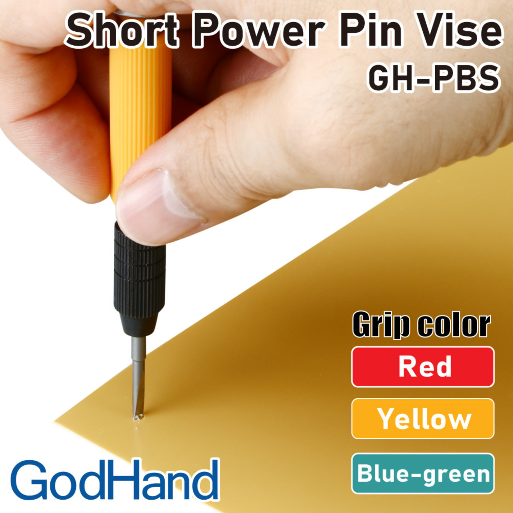 GodHand GodHand Short Power Pin Vise Blue-Green