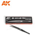 AK Interactive AK9162 HG Angled Tweezers Flat-End