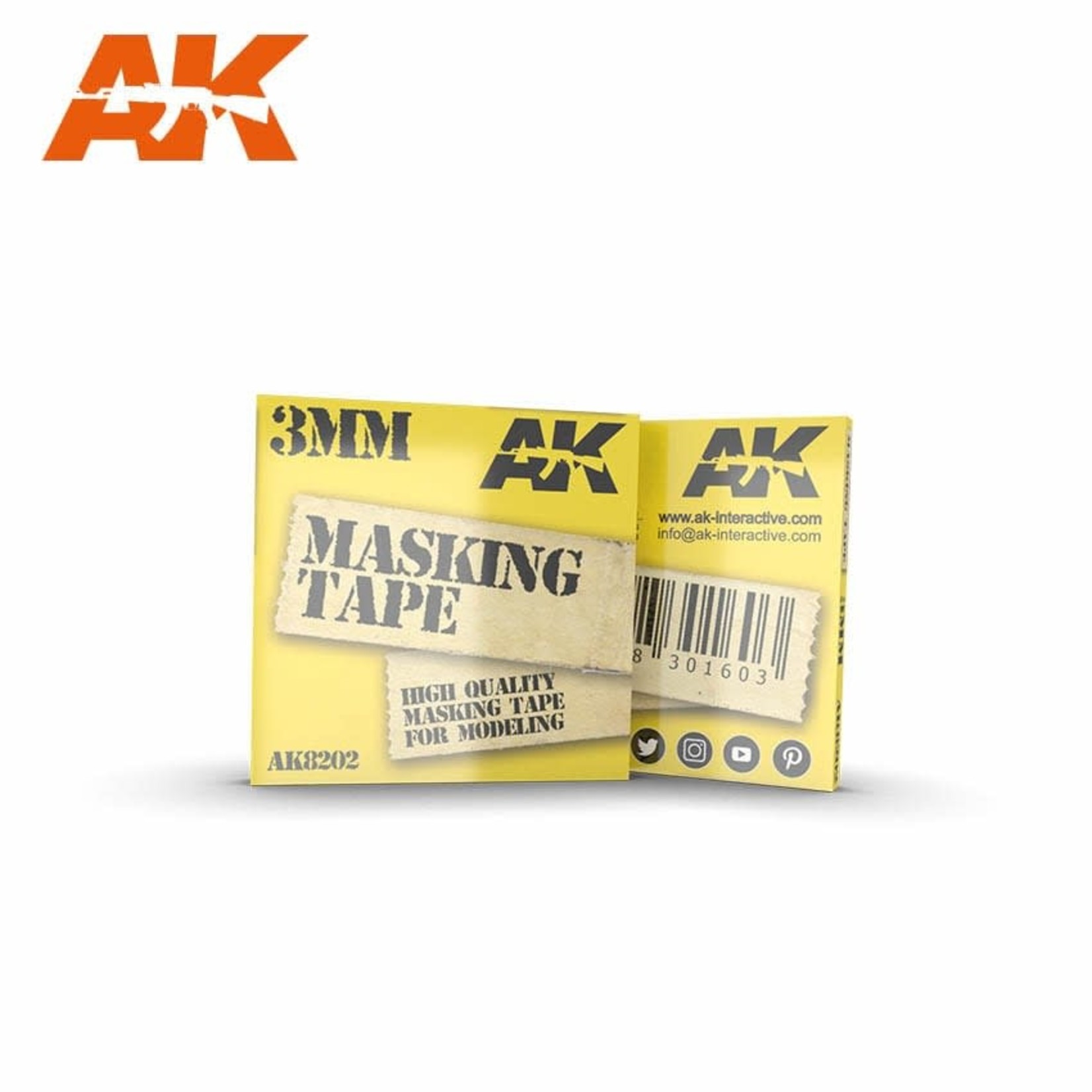 AK Interactive AK8202 Masking Tape 3mm