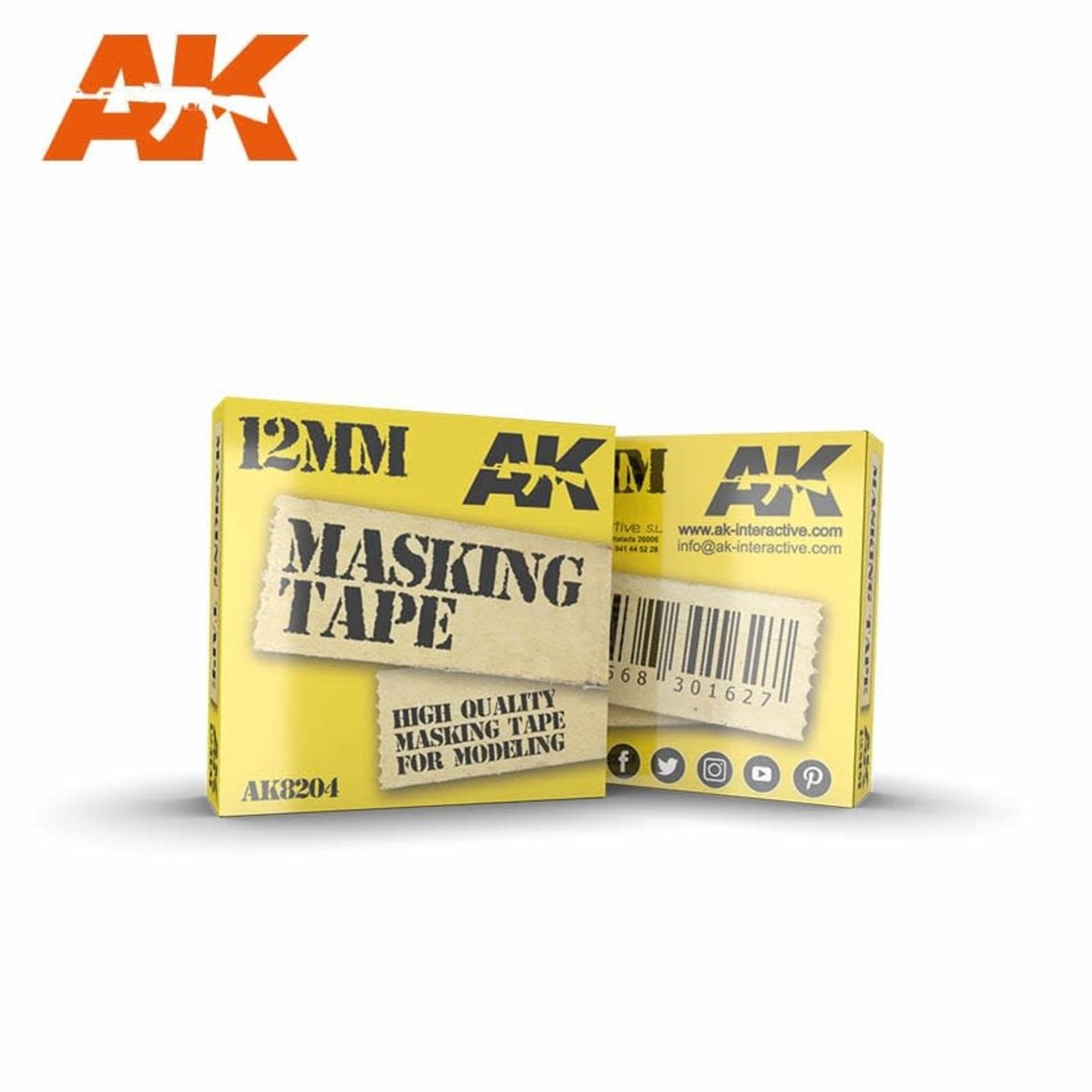 AK Interactive AK8204 Masking Tape 12mm