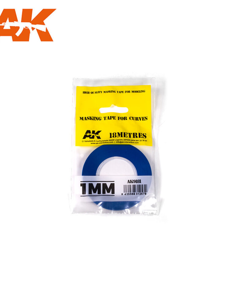 AK Interactive AK9181 Masking Tape for Curves 1mm