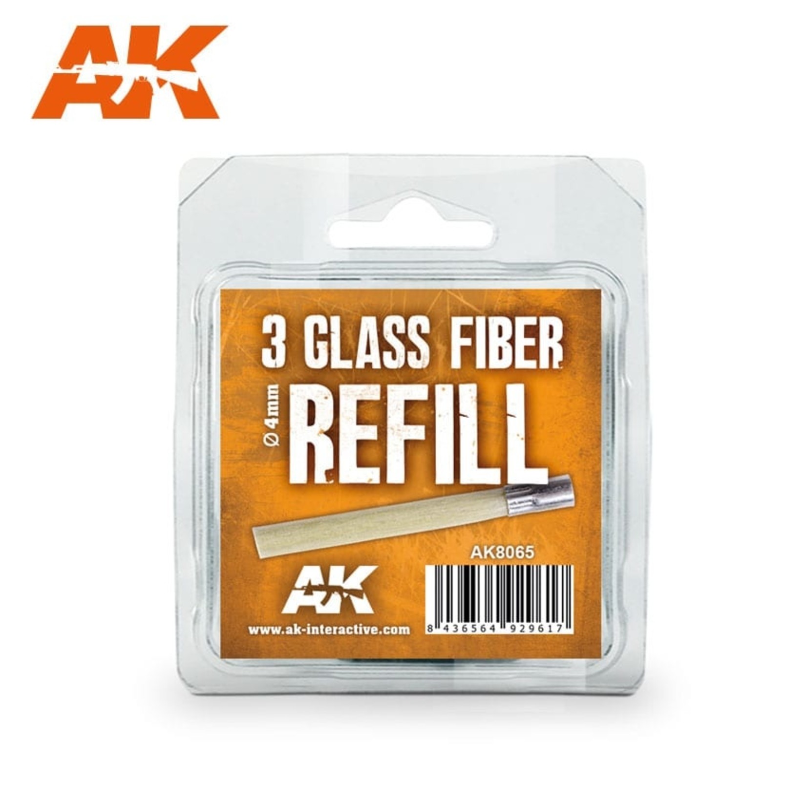 AK Interactive AK8065 Glass Fibre Refill 4mm (3) Set