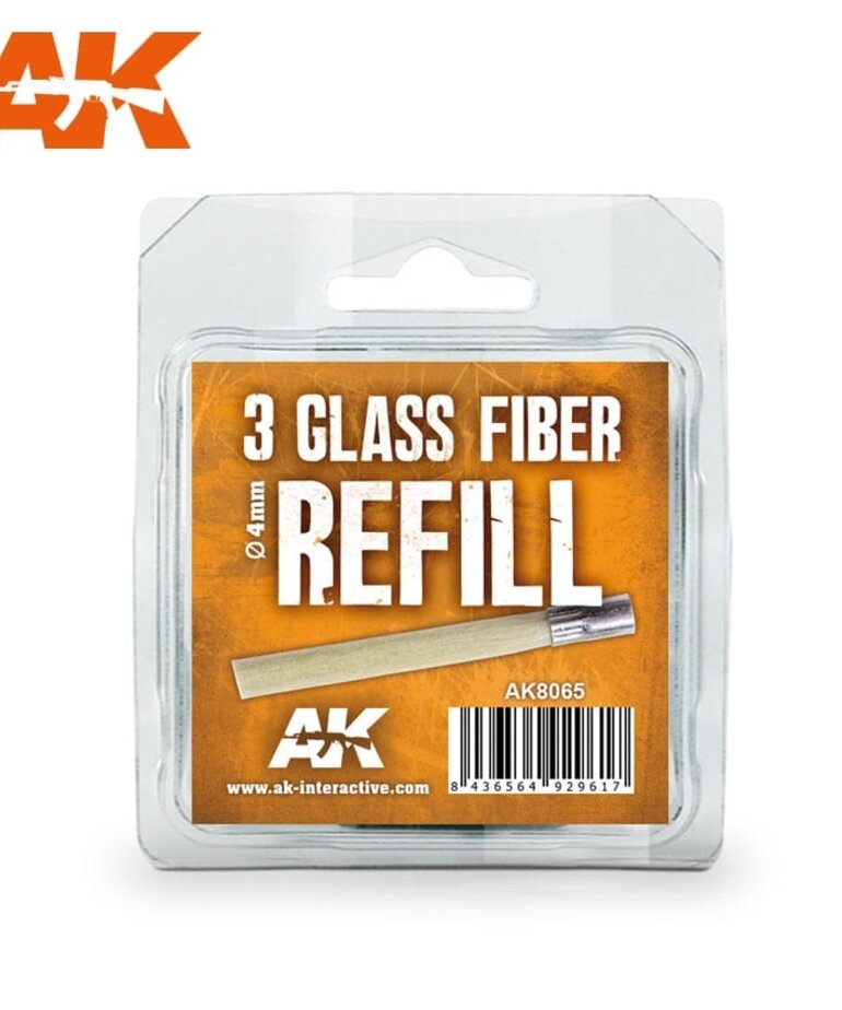 AK Interactive AK8065 Glass Fibre Refill 4mm (3) Set