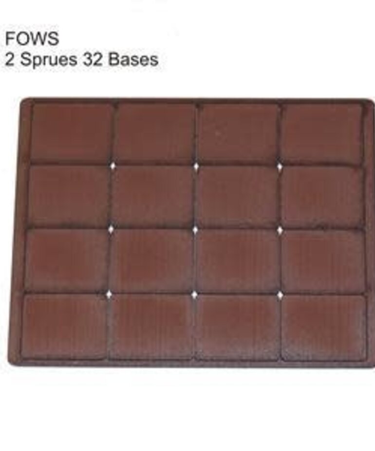 4Ground 4Ground FOW Small Brown Primed Bases (32) Set