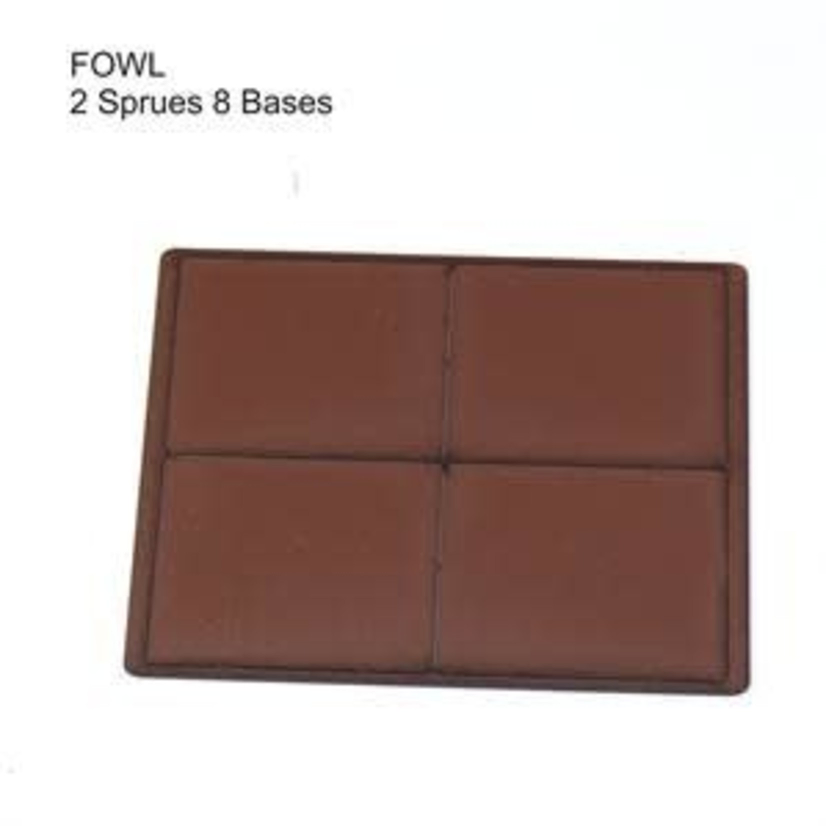 4Ground 4Ground FOW Large Brown Primed Bases (8) Set