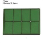 4Ground NWD 4Ground FOW Medium Green Primed Bases (16) Set