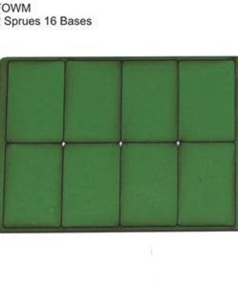 4Ground 4Ground FOW Medium Green Primed Bases (16) Set