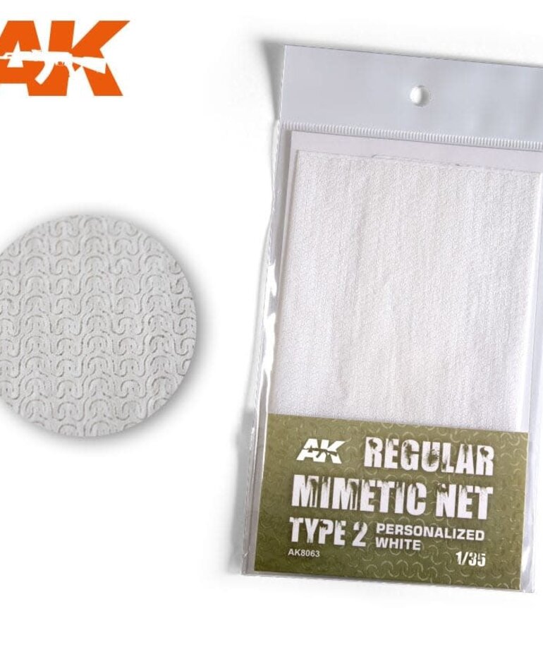 AK Interactive AK8063 Regular Camouflage Net Type 2 Personalized White