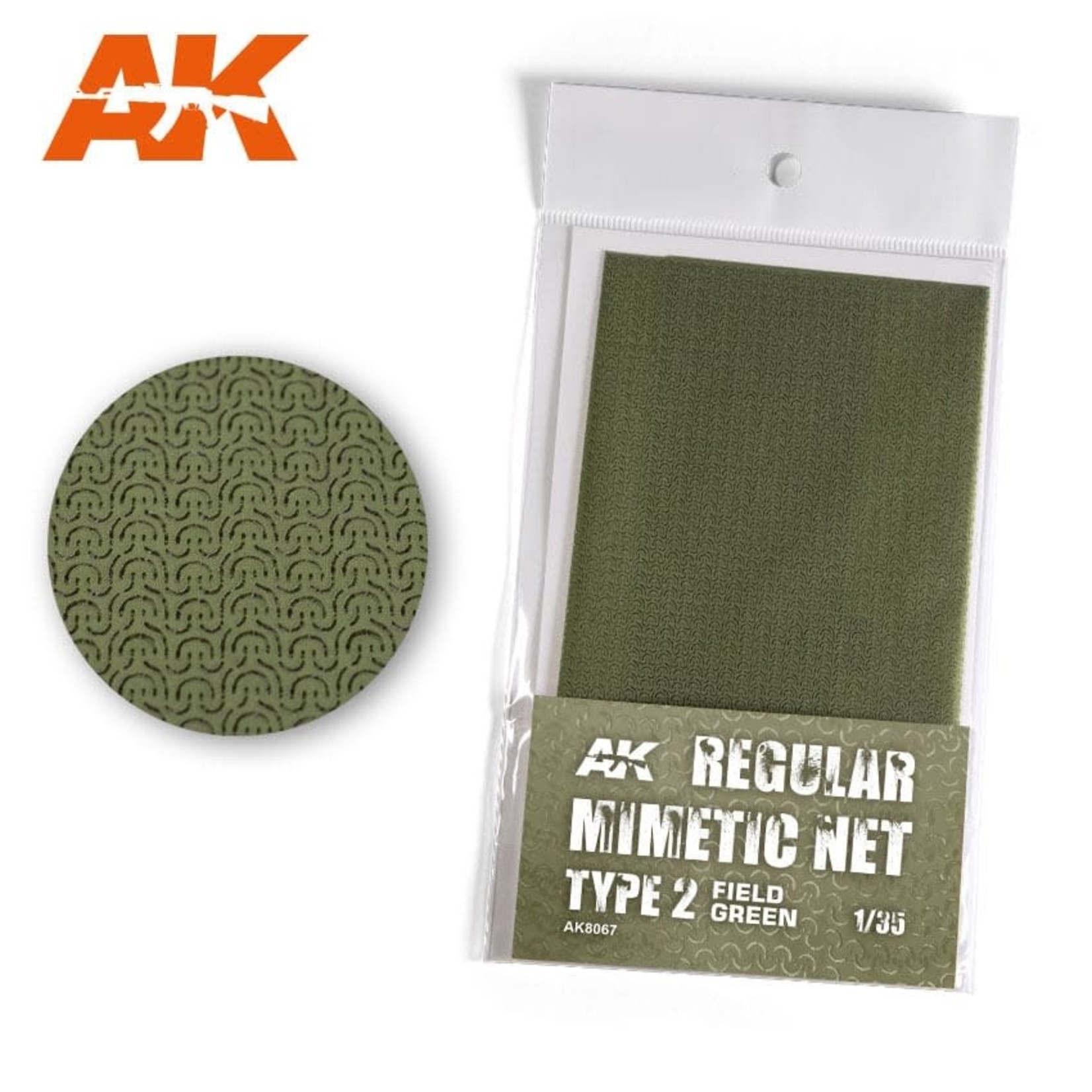 AK Interactive AK8067 Regular Camouflage Net Type 2 Field Green