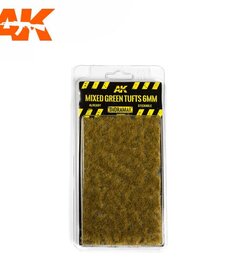 AK Interactive AK8119 Mixed Green Tufts 6mm