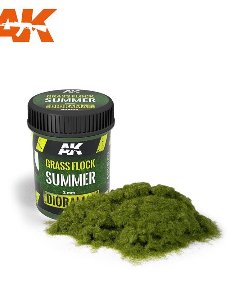 AK Interactive AK8220 Grass Flock 2mm Summer