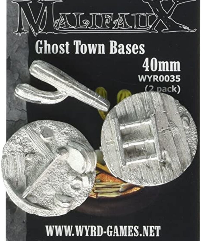 Wyrd Malifaux Ghost Town Bases 40mm (2) unpainted