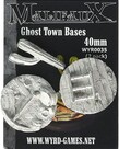 Wyrd Malifaux Ghost Town Bases 40mm (2) unpainted