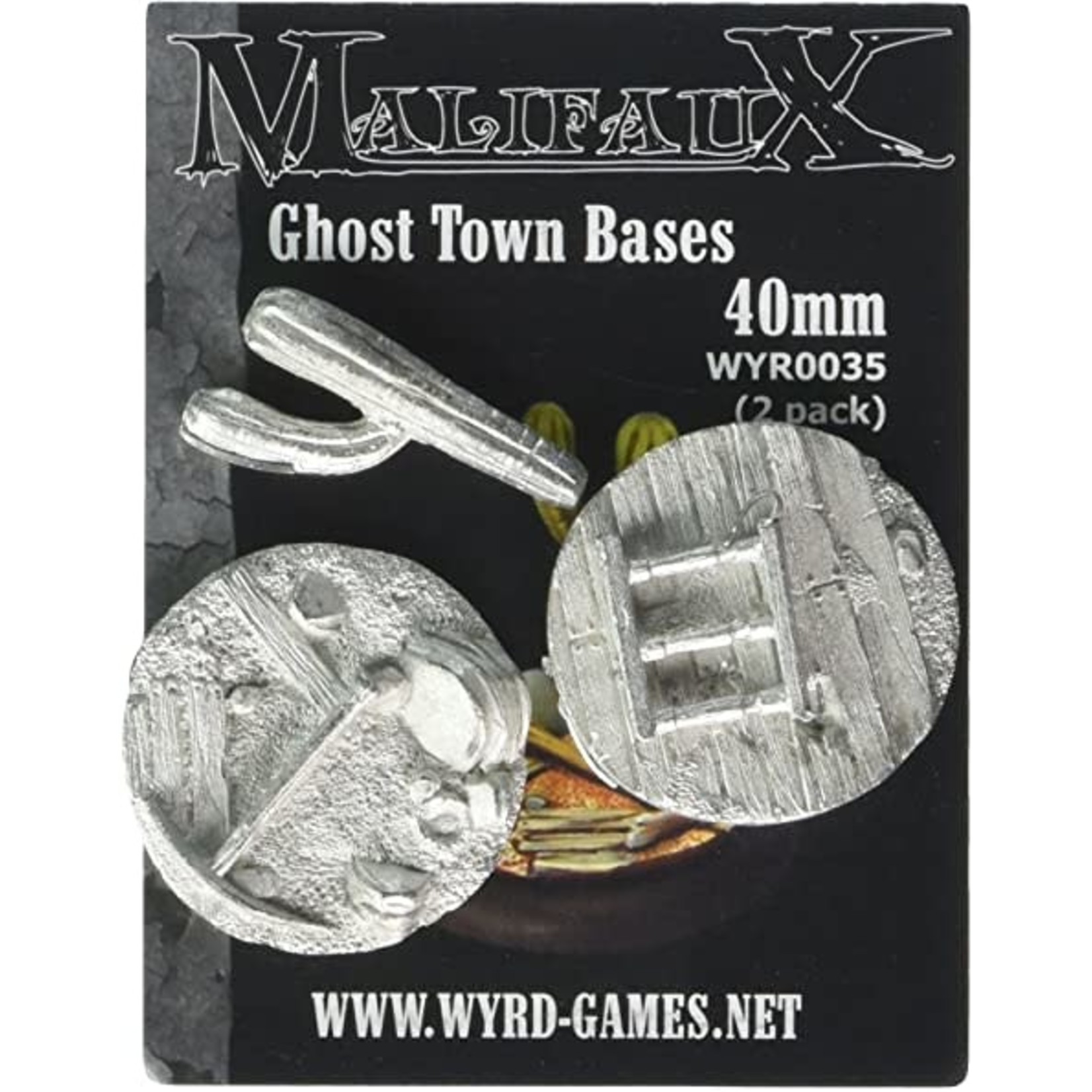 Wyrd Malifaux Ghost Town Bases 40mm (2) unpainted