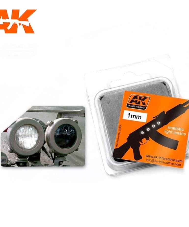 AK Interactive AK200 Realistic Light Lenses 1mm White (4)