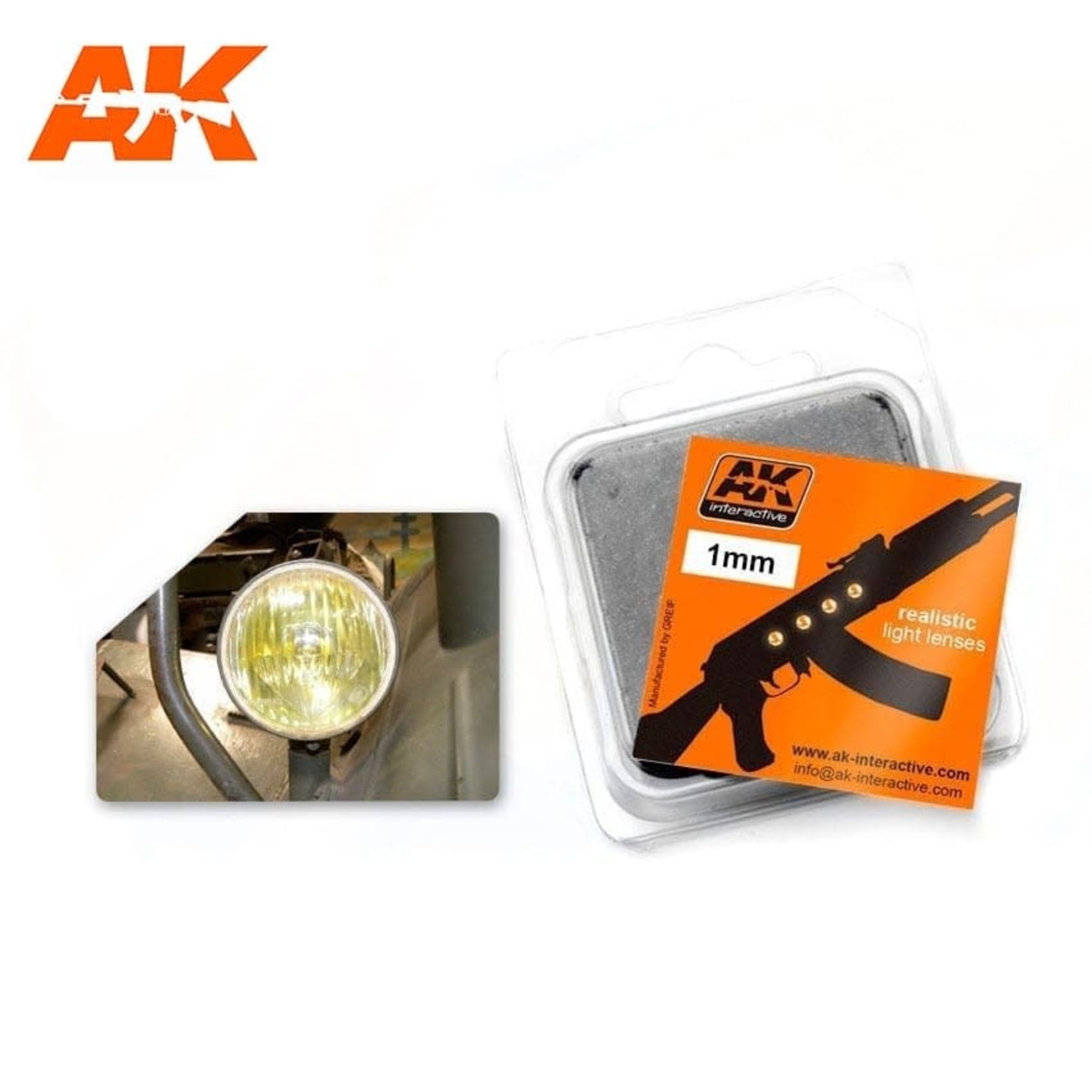 AK Interactive AK202 Realistic Light Lenses 1mm Amber (4)