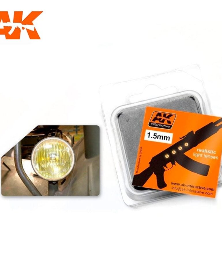 AK Interactive AK205 Realistic Light Lenses 1.5mm Amber (4)