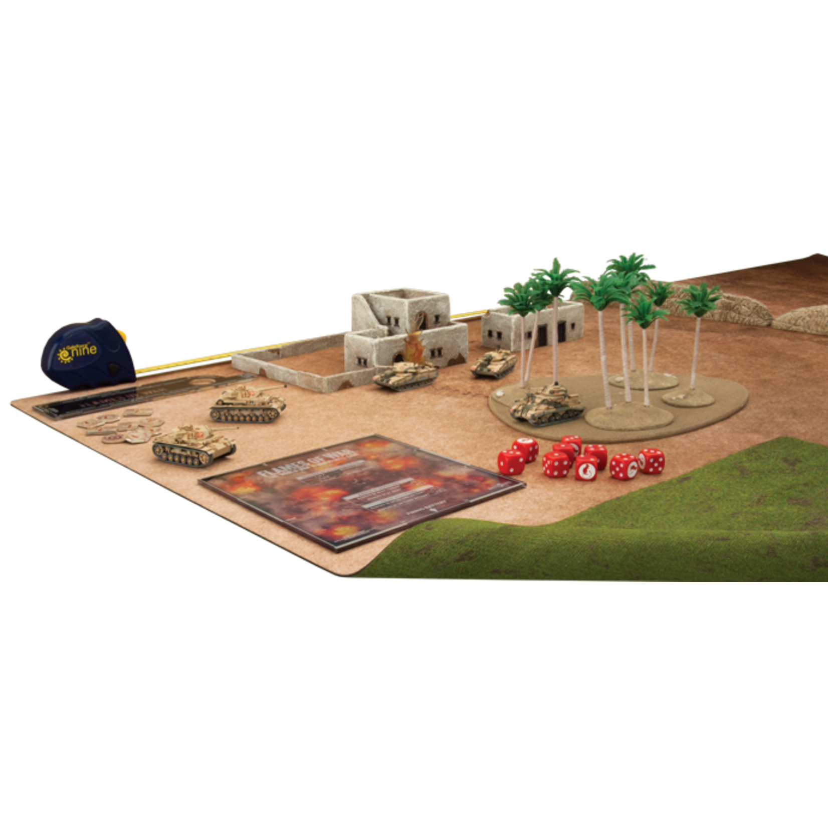 Gale Force Nine GaleForce Nine Battlefield in a Box Two-Sided Neoprene 48" x 72" Desert / Grass Gaming Mat