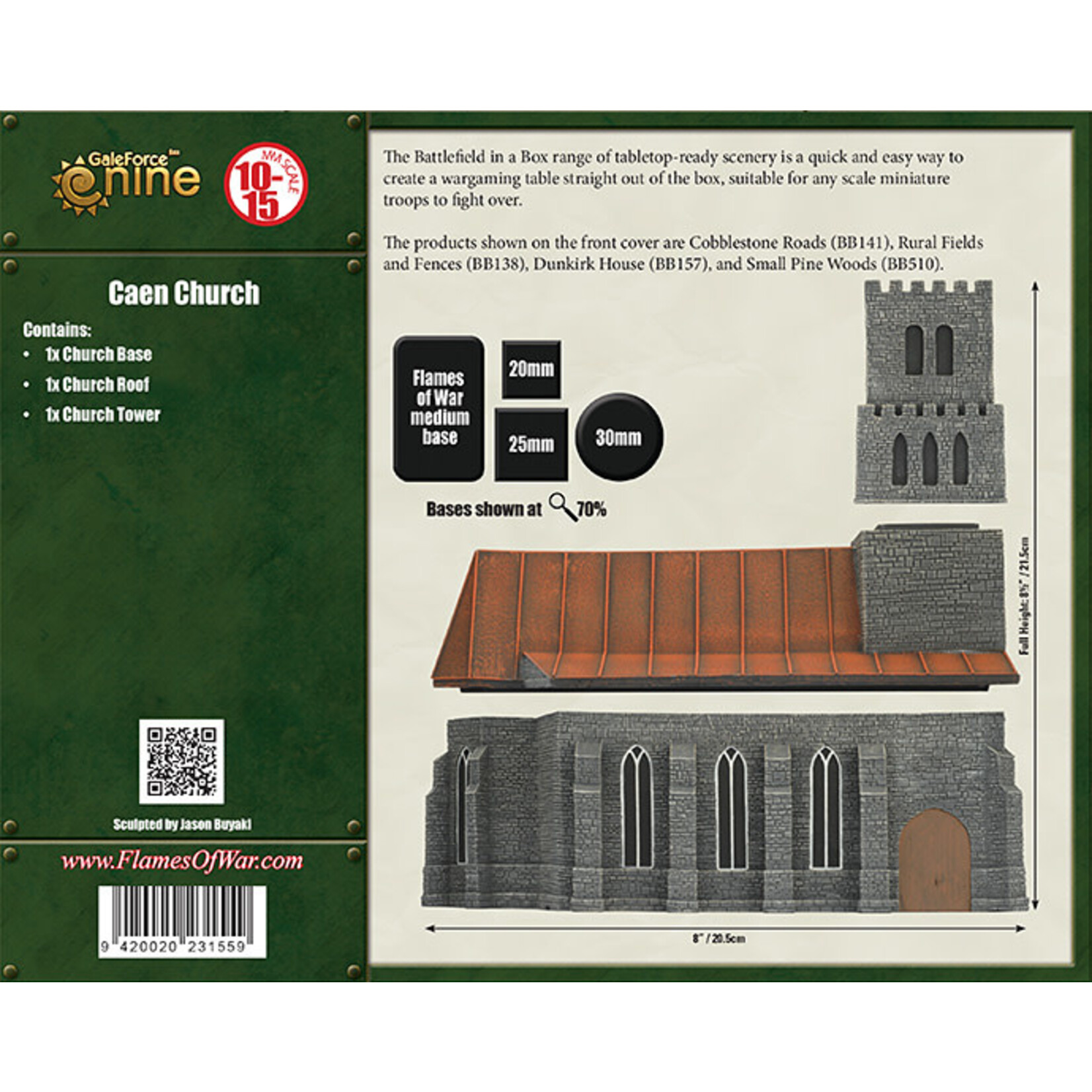 Gale Force Nine GaleForce Nine Flames of War - Battlefield in a Box: Caen Church