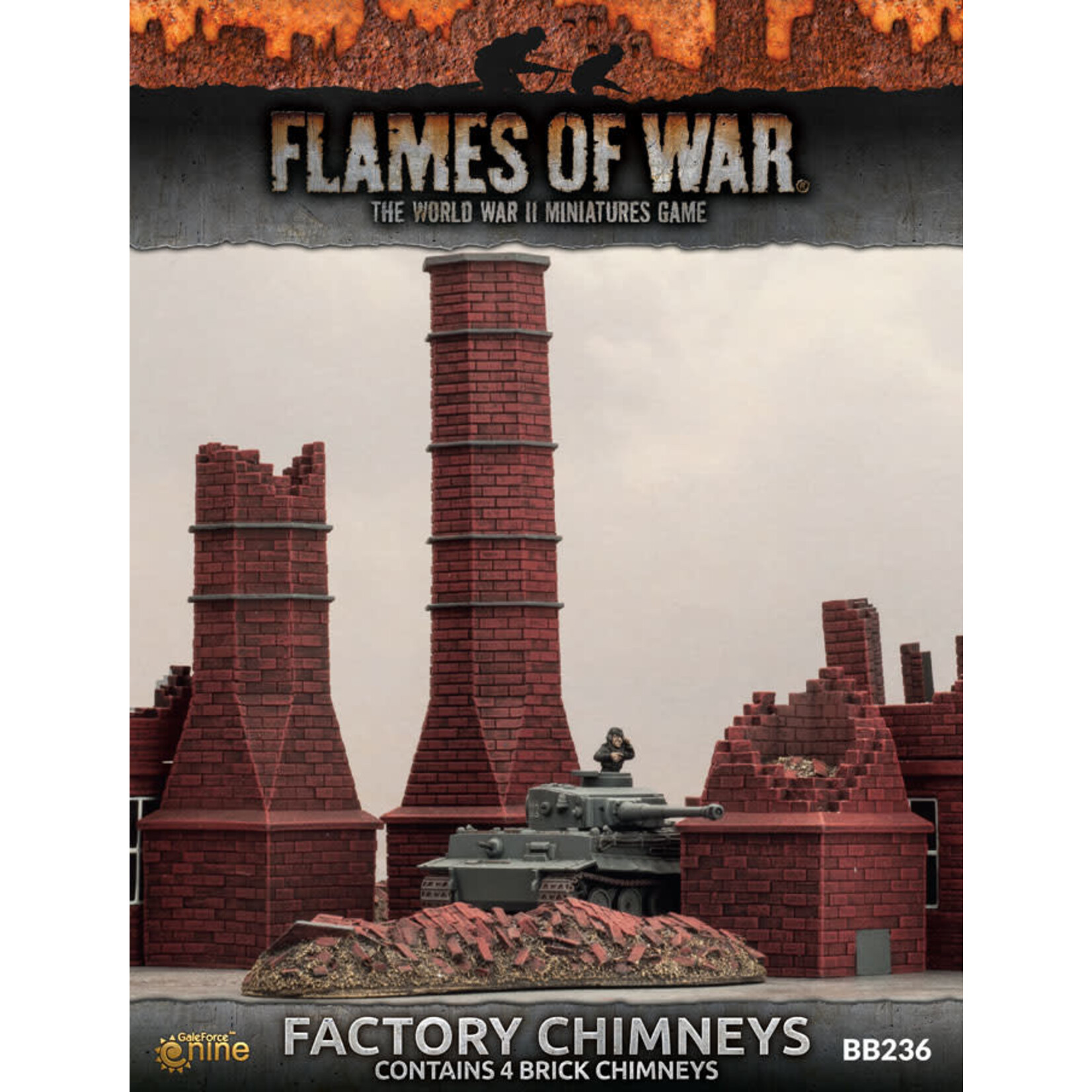 Gale Force Nine GaleForce Nine Flames of War - Battlefield in a Box: Brick Chimneys
