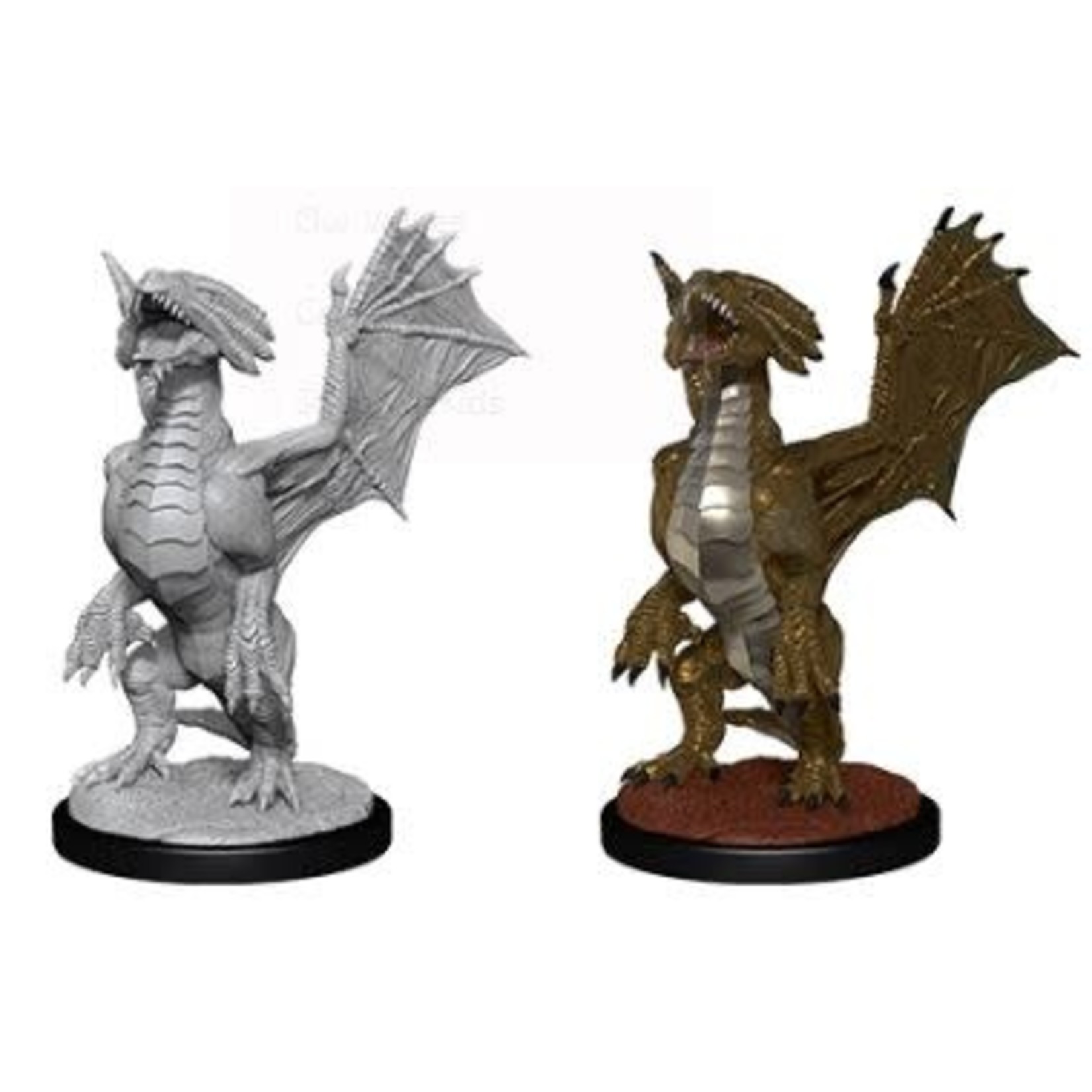 Wizkids Wizkids D&D Nolzur's Marvelous Miniatures: Bronze Dragon Wyrmling & Treasure (2) Set