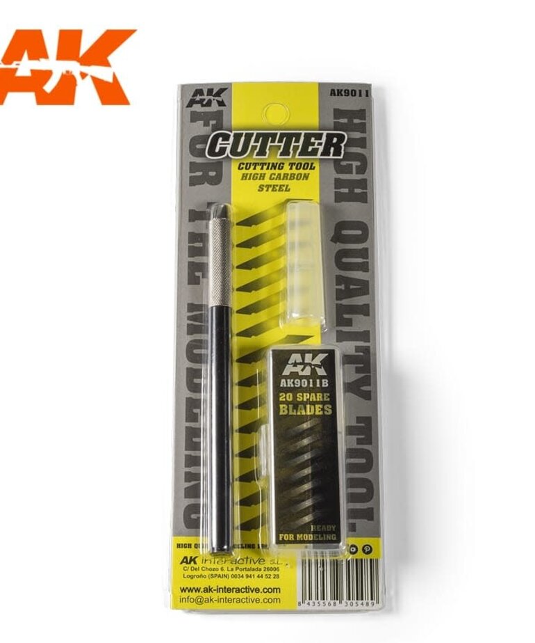 AK Interactive AK9011 Cutter Cutting Tool with Blades (20) Set