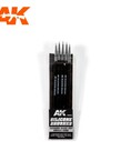 AK Interactive AK9085 Silicone Brushes Medium Hard Tip Small Size (5) Set