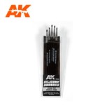 AK Interactive AK9087 Silicone Brushes Hard Tip Small Size (5) Set