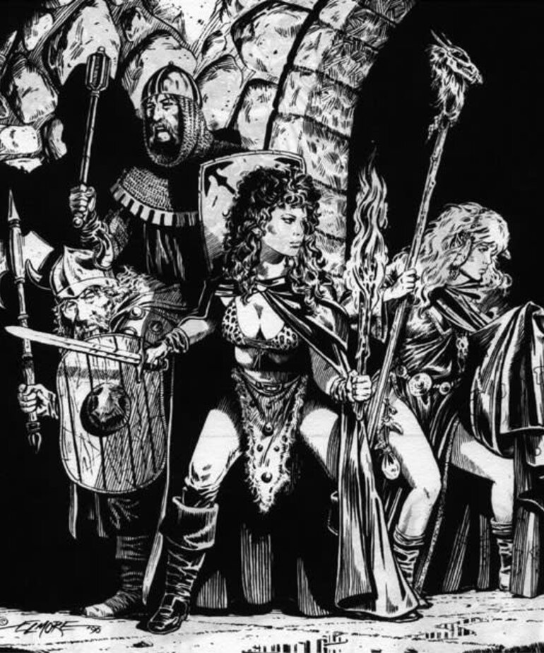 Dark Sword Miniatures Dark Sword Miniatures (Metal) Elmore Masterworks - Female Rogue with Sword (1)