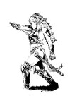 Dark Sword Miniatures Dark Sword Miniatures (Metal) Elmore Masterworks - Female Warrior (1)