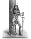 Dark Sword Miniatures Dark Sword Miniatures (Metal) Elmore Masterworks - Female Royal Guard (1)