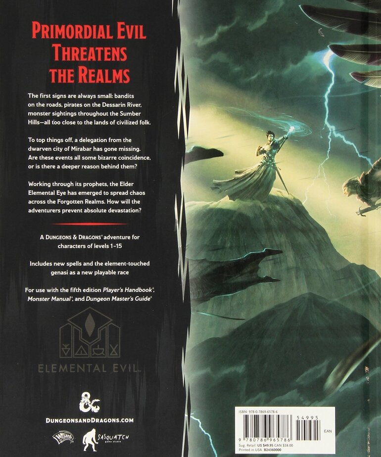 Wizards of the Coast 5E D&D Campaign Book: Princes of the Apocalypse
