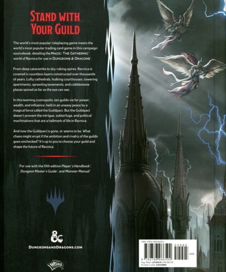Wizards of the Coast 5E D&D Setting Book: Guildmasters Guide to Ravnica