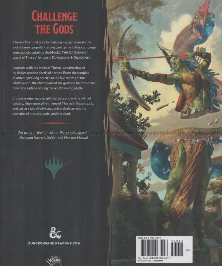 Wizards of the Coast 5E D&D Setting Book: Mythic Odysseys of Theros