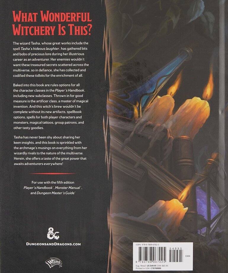 Wizards of the Coast 5E D&D Core Book: Tasha's Cauldron of Everything