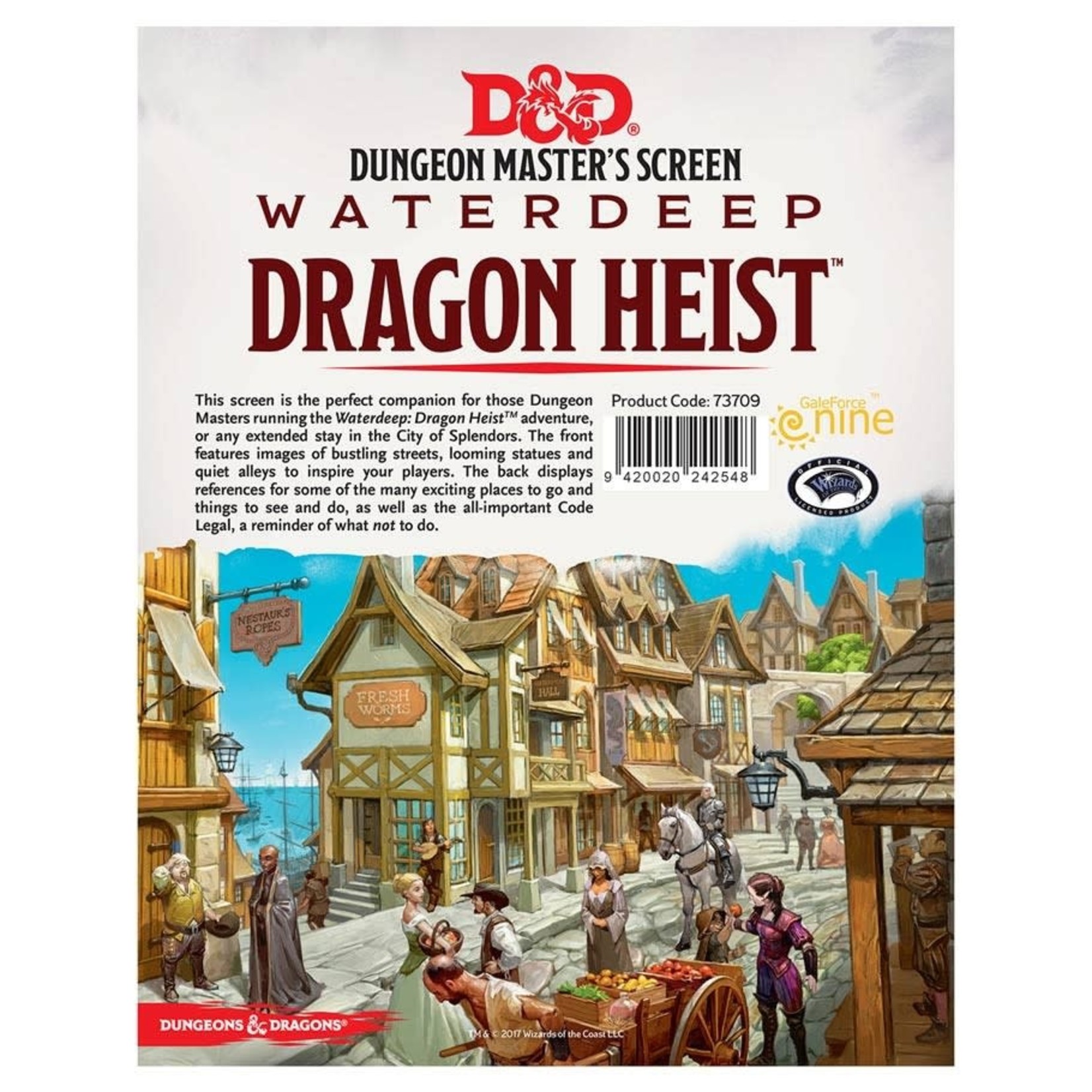 Gale Force Nine 5E D&D Dungeon Master's Screen: Dragon Heist