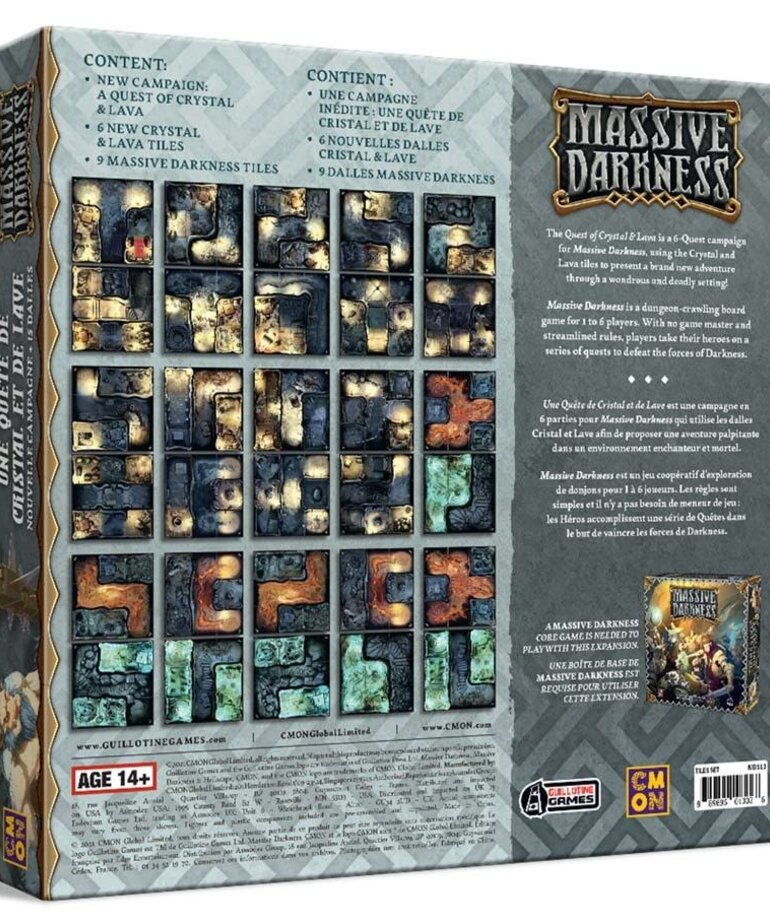 CMON Massive Darkness: A Quest of Crystal & Lava Game Tiles (15)