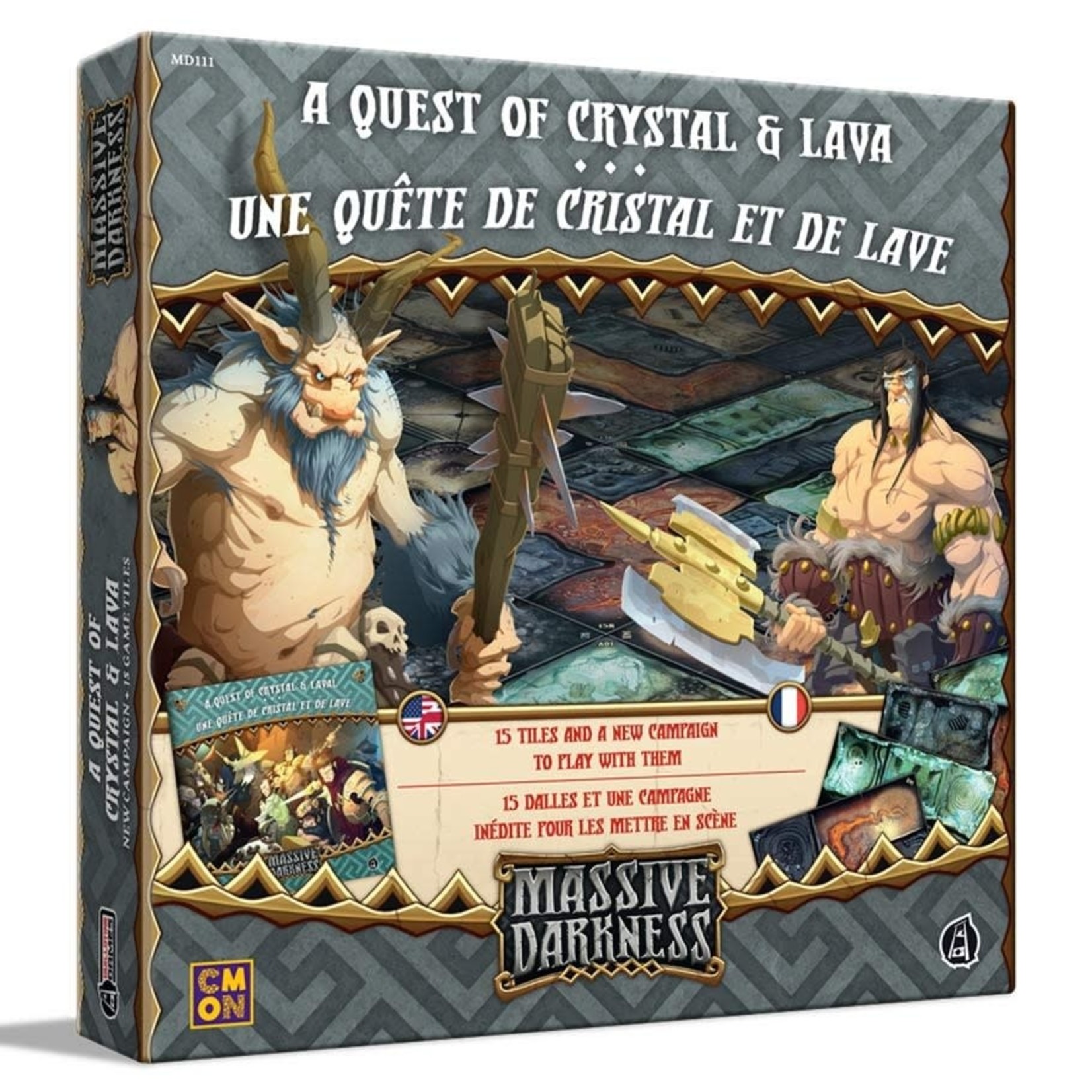 CMON Massive Darkness: A Quest of Crystal & Lava Game Tiles (15)