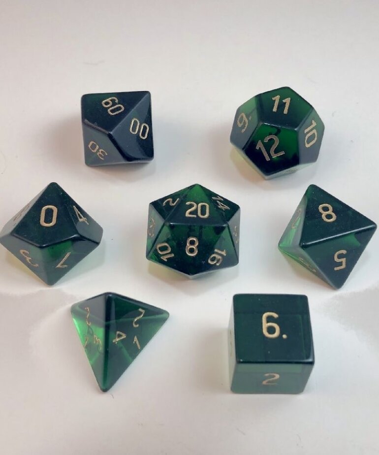 Crystal Caste Crystal Caste 16mm 7 pc set Dwarven Stones Emerald Cubic Zirconia