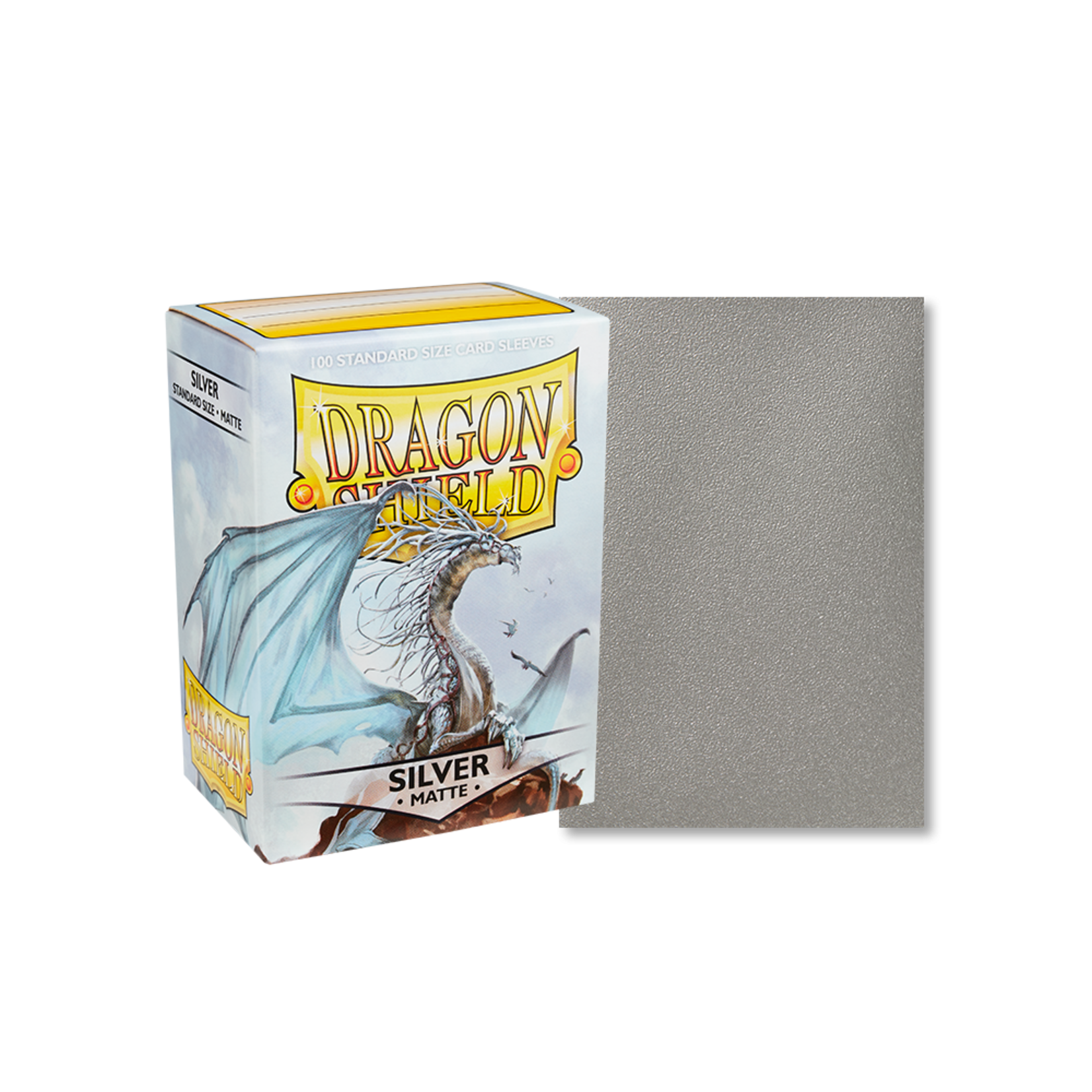 Dragon Shield Deck Protectors: Dragon Shield Matte: Silver (100) box