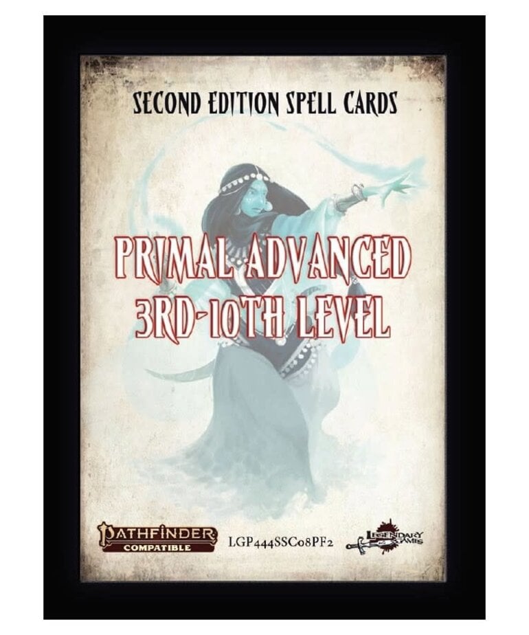 Legendary Games Pathfinder Spell Cards Primal Advanced