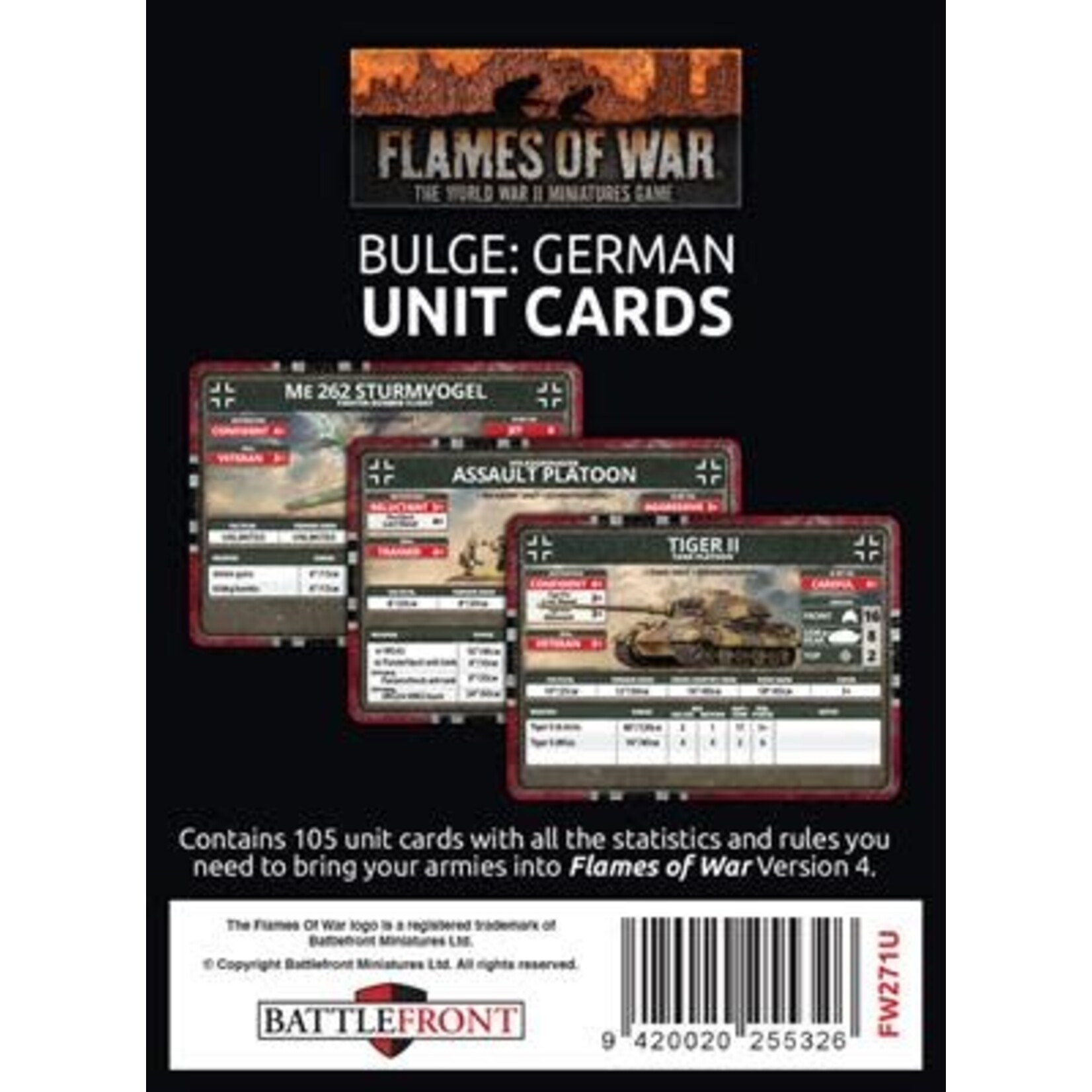 Flames of War Flames of War: German: Bulge Unit Cards