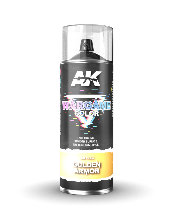 AK Interactive AK1052 Spray Wargame Color Golden Armor 400ml