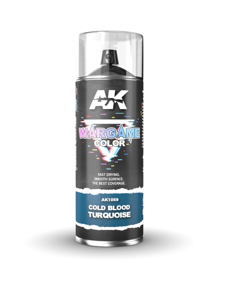 AK Interactive AK1059 Spray Wargame Color Cold Blood Turquoise 400ml