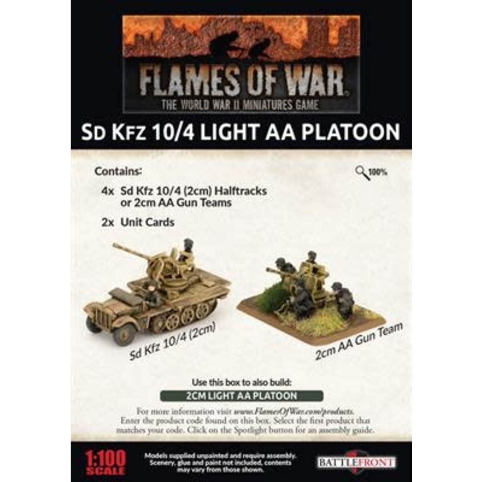 Flames of War Flames of War: German: SdKfz 10/4 Light AA (4) Platoon