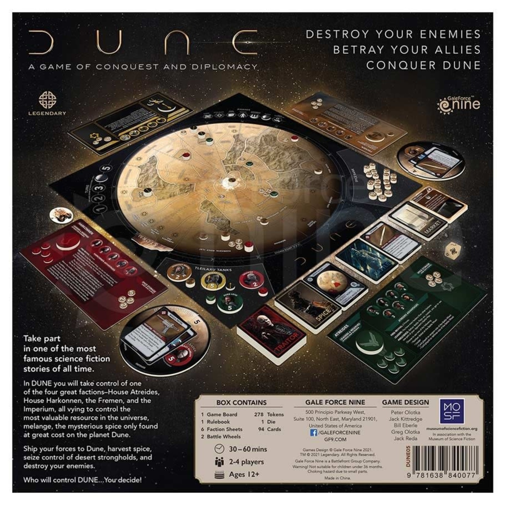 Gale Force Nine Dune: A Game Of Conquest And Diplomacy