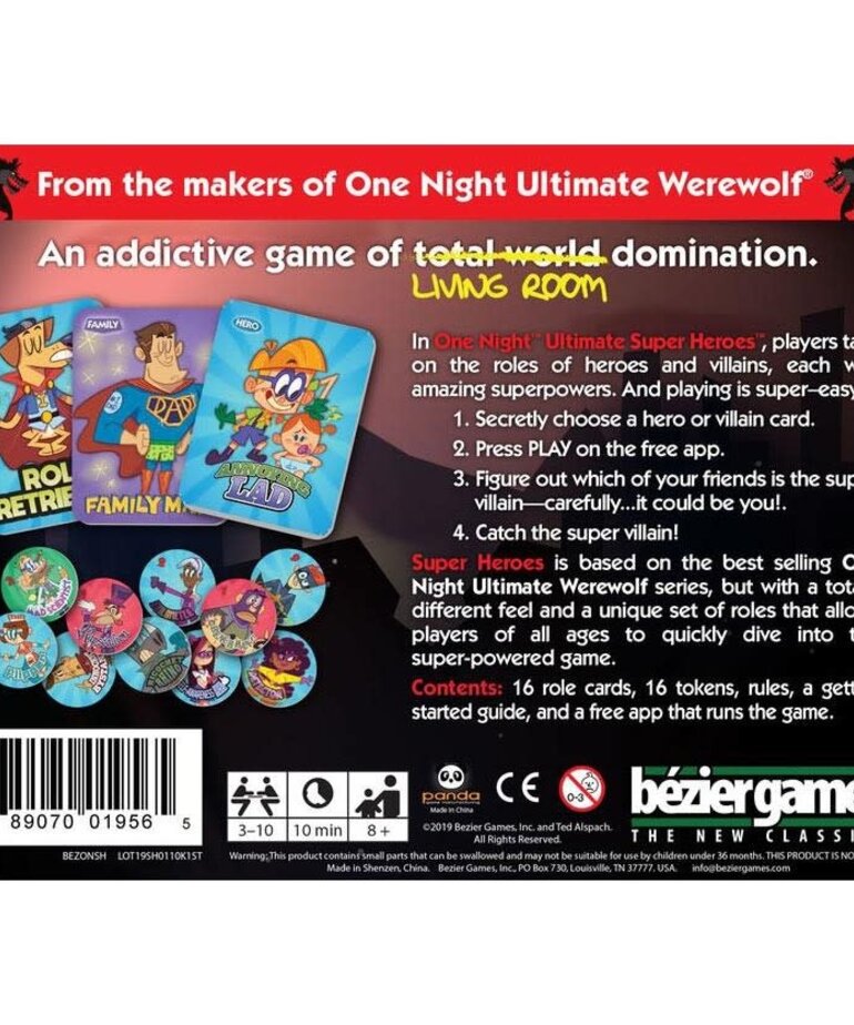 Bézier Games One Night Ultimate: Superheroes