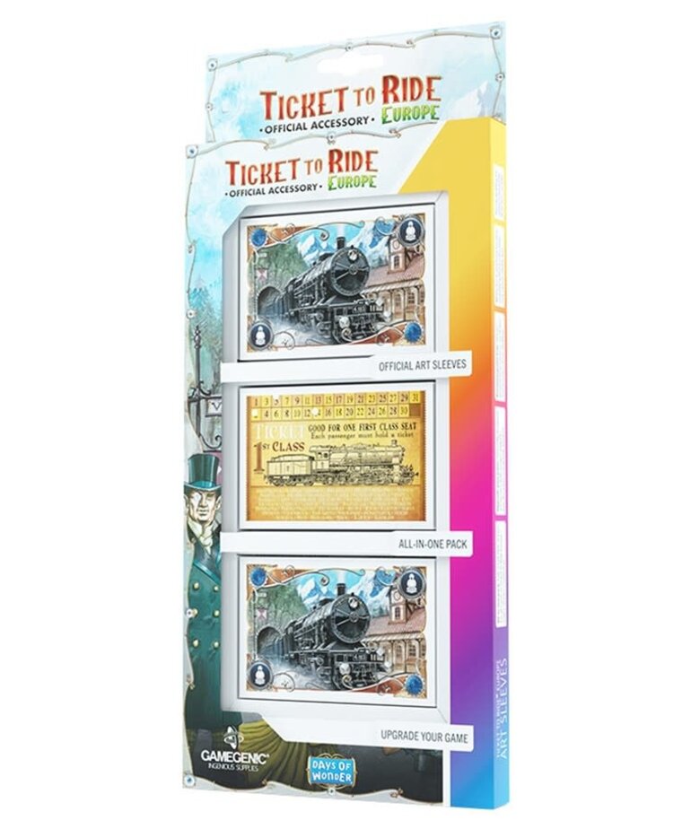 Gamegenic Ticket to Ride Europe: Official Accessory Art Sleeves